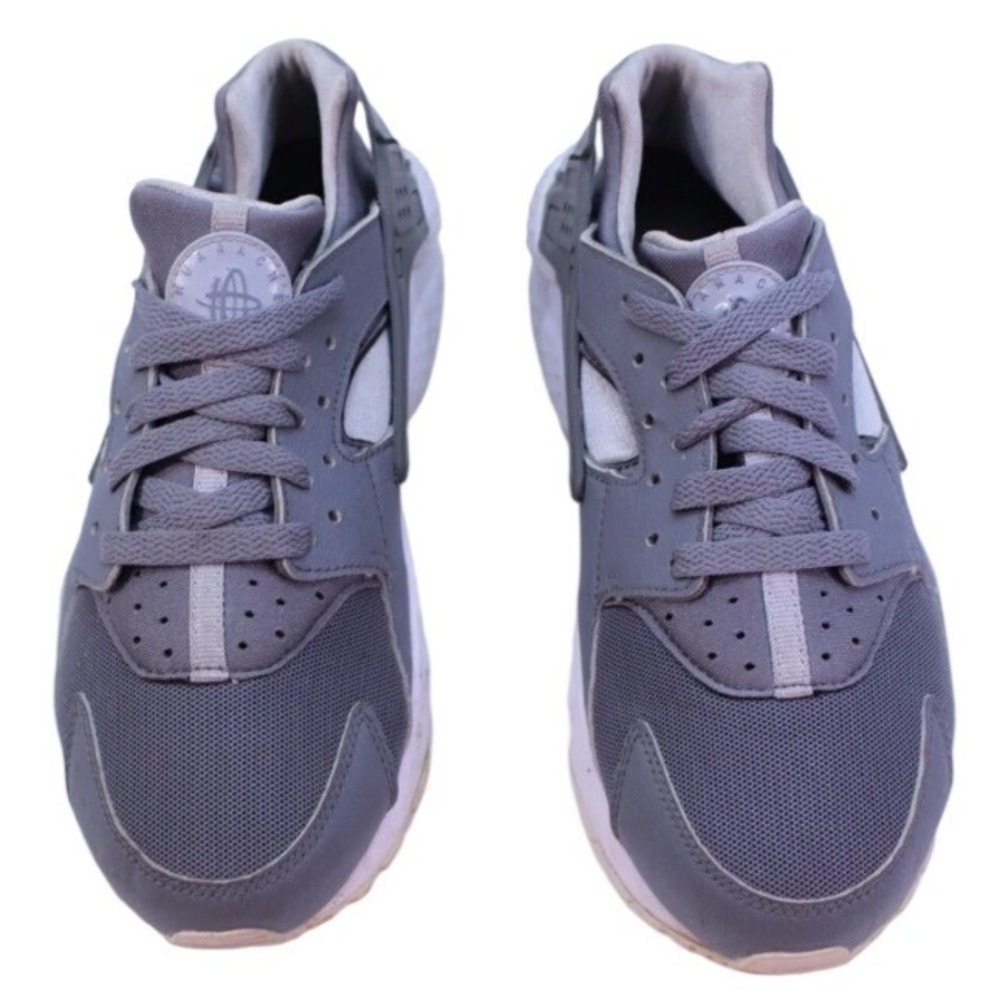 Nike Air Huarache Kids Shoes Grey Good Condition Mesh Synthetic Sneakers Size 4